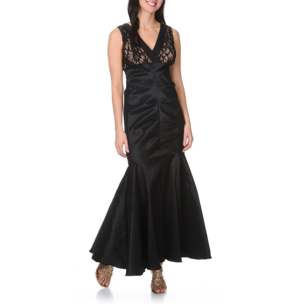 Sequined Lace/Taffeta Mermaid Gown